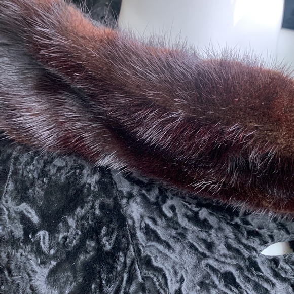 PERSIAN LAMB  JACKET WITH SABLE TRIM LUXURY MOB WIFE - Picture 5 of 16